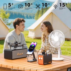 111Wh Portable Solar Generator Power Station with 21W Foldable Solar Panel, 1…