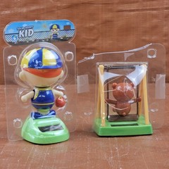SOLAR Sports Kid /Bear Solar Powered Movement Car Dash, Kids Window WORKING