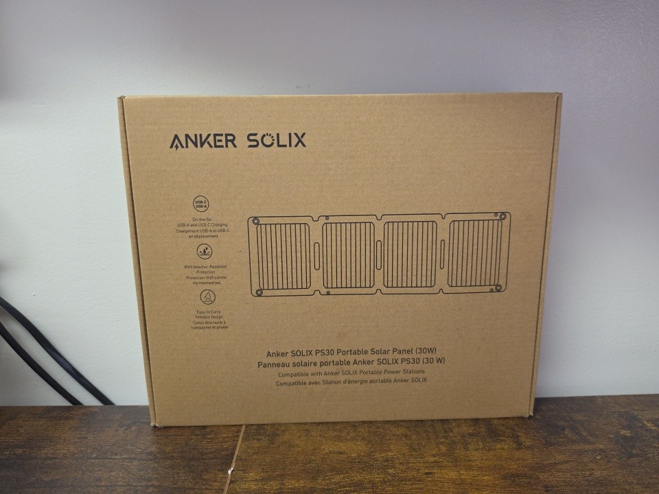 Anker Solix PS30 Solar Panel 30W Foldable Portable Solar Charger 2-Ports