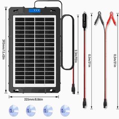 20W Solar Panel 12V Trickle Charger Battery Charger Kit Maintainer Boat Car RV