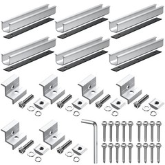 Anbte Solar Panel Bracket Kit, 6 Pcs 7.87 in Aluminium Solar Panel Mounting Rail