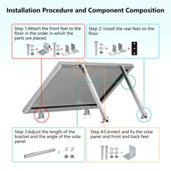 2/4/6x Roof Adjustable Solar Panel Mounting Brackets Kit System for Solar Panels