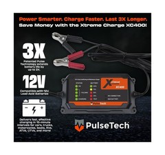 XC400 Xtreme Charge 4 AMP Smart Battery Charger Maintainer, Trickle Charger |…