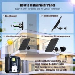 Rhorawill 4 Pack Solar Panel for Blink Outdoor 2K+/4(4th Gen)/Outdoor(3rd Gen)