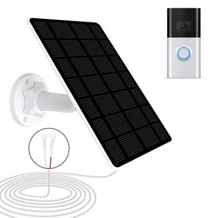 Solar Panel for Ring Doorbell, 5W Solar Charger Compatible for Ring doorbell
