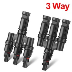 3 Way Solar Panel T Branch Cable Connection Adapter Coupler Connector Waterproof