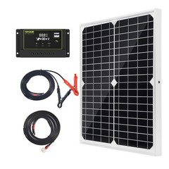 Cargador De Goteo Solar De 12V 20W, Cargador De Bateria, Mantenedor De Bateria