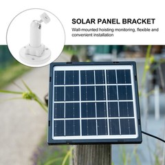 Solar Panel Mount Bracket For Security Camera Outdoor Adjustable White ABS