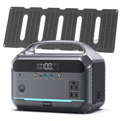 Portable Power Station with Solar Panel 40W, 288Wh (90,000mAh) LiFePO4 Batter…