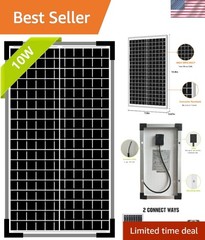 Compact 12V 10W Solar Panel Battery Charger with Easy Installation & Durability