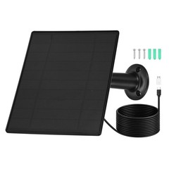 1 Pack of 5V 4W Solar Panel, 360° Rotation IP65 Waterproof Dual Type-C/Micro …