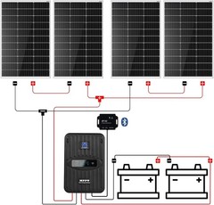 ECO-WORTHY 12 Volt 400 Watt Premium Solar Panel Kit (4pcs 100W Solar Panels)