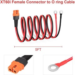 12AWG XT60i Female to O Ring Connector with Tinned Wire,for RC Battery Solar…