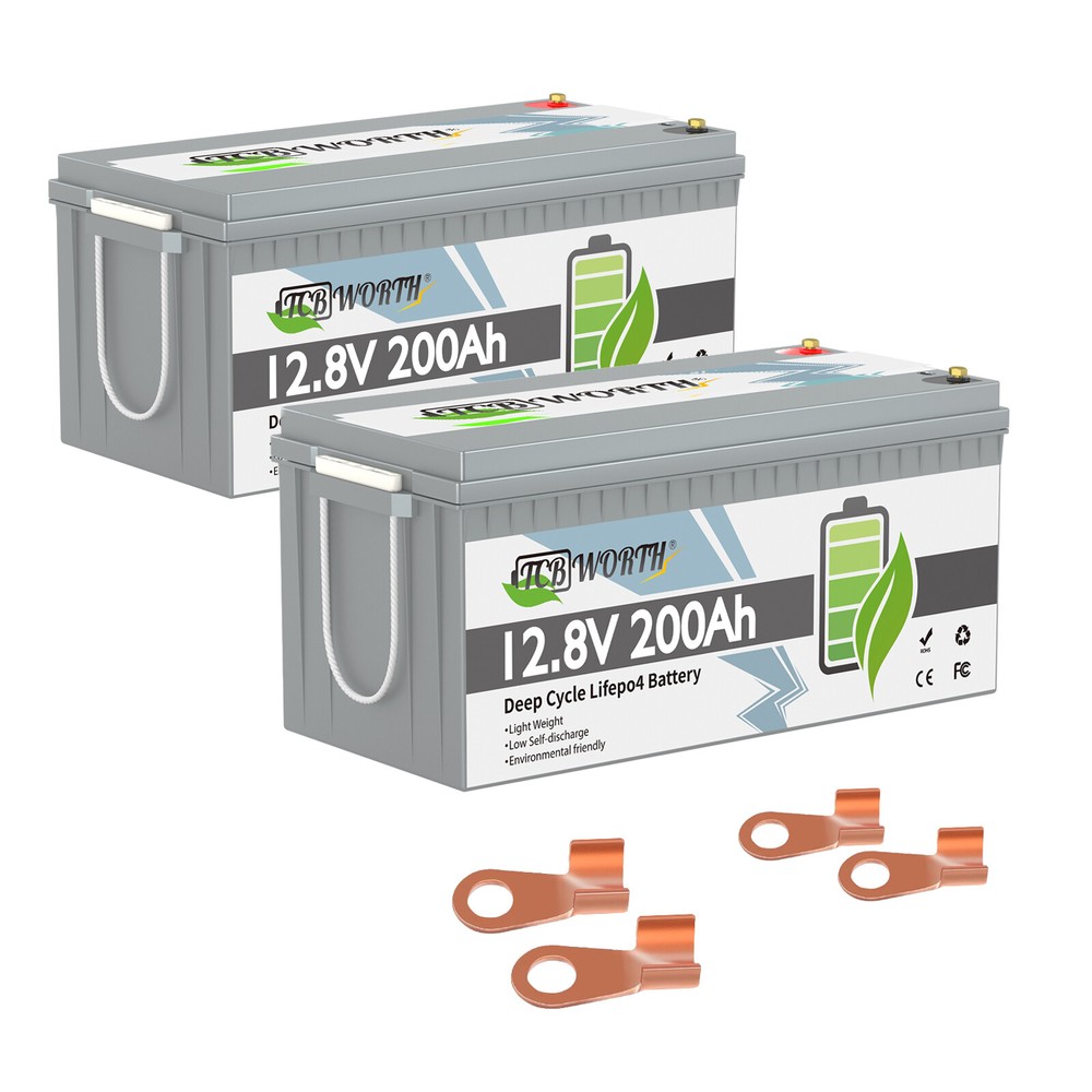 12V/24V 200Ah LiFePO4 Deep Cycle Lithium Battery for RV Marine Off-grid Solar