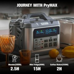 PryMAX Portable Power Station 1200W 1110Wh 300000mAh, Peak 2600W Outdoor…