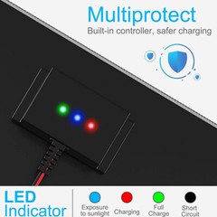 Waterproof Solar Battery Maintainer Car RV Charger 12 Volt Tender Trickle 5W New