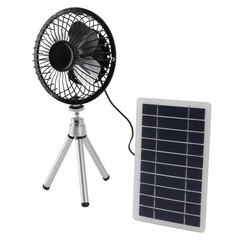 For Portable Solar Power Fan With Adjustable Telescopic Stand 10W Solar Panel
