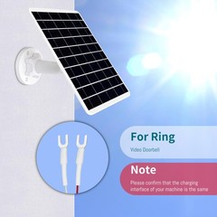 Solar Panel for Ring Doorbell, 5W Solar Charger Compatible for Ring doorbell
