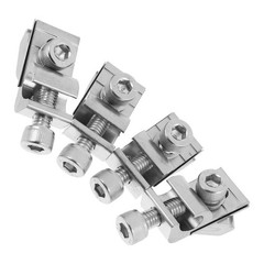 4Pcs Silver Aluminum Solar Panel Mount Ground Clip Reusable for Roof Carport