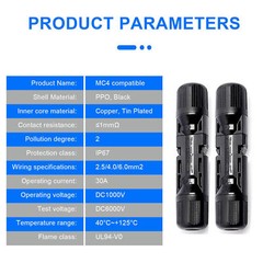 5~20 pairs Male Female Wire Cable Connector Set Solar Panel 30A Waterproof