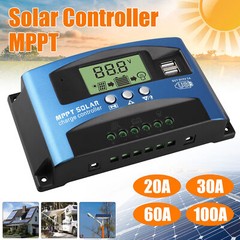 30-100A MPPT Solar Panel Regulator Charge Controller 12/24V Auto Focus Tracking