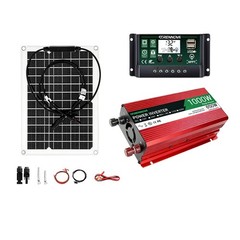 Grennova 1000W Solar Kit Real 12V To 110V/220V Power 50W Panel Complete Set