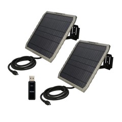 Stealth Cam FieldMAX EX 10-Inch Solar Panel (2-Pack) Bundle with Card Reader