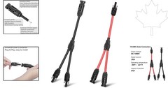 High Performance 10 AWG Solar Connectors – Reliable 2 to 1 Y Branch, Tool-Free