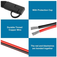 10AWG SAE Extension Cable – 25FT Tinned Copper