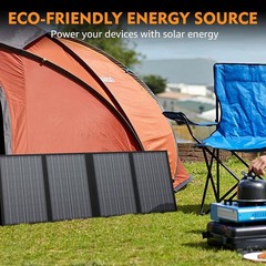 Foldable Solar Panel Charger 60W with 18V DC Output (11 Connectors) for 100W~350