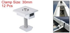 Pack of 12 Solar Panel Middle Clamps 30mm Aluminium Solar Panel Mount Mid Clips