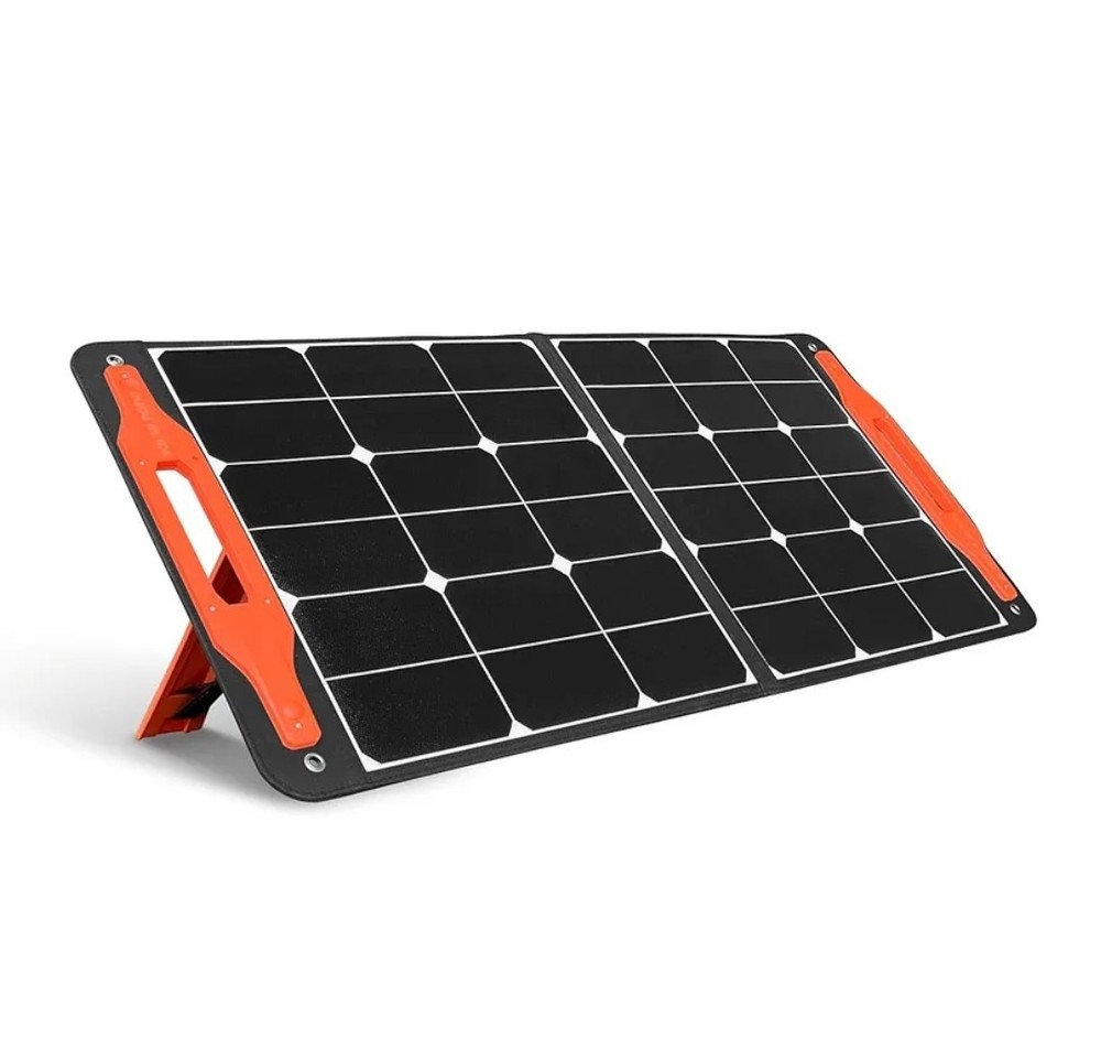 100W Foldable Solar Panel Charger with USB Outputs for Camping & Outdoor Use