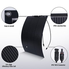 400W Watt 12V/24V Portable Flexible Solar Panel (100W*4PCS) For RV Boat Off-Grid