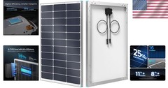 High-Efficiency 100W Solar Panel for RV, Marine, Off-Grid