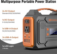 280Wh Portable Solar Generator with Multiple Charging Options for RV & Home