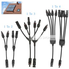 Solar Panel Y Branch Cable Connection Waterproof Adapter Connector Extension