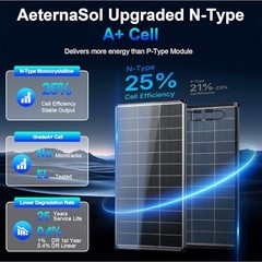 400 watt Solar Panel,2pcs 200W Bifacial Solar Panel 18V 18BB N Bifacial 200W*2