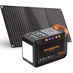 MARBERO 111Wh Solar Generator with Panels Included Solar Panel Kit 30W Solar