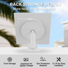Ring Doorbell 2024 Solar Panel 6W Ultra-Thin Type-C Charger with 13.1Ft Cable