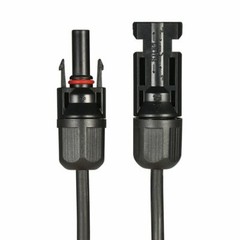 Black+Red 10 AWG Solar Panel Extension Cable Silicone Flexible Wire Connectors