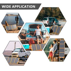 Flashfish 18V/100W Foldable Solar Panel Solar Charger Power Station Travel D1L5