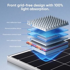 300W Watt Monocrystalline Solar Panel 12V Charging RV Camping Home Off-Grid Boat