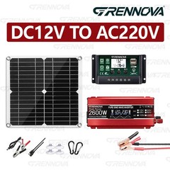 Grennova 2600W True Power Solar Kit Pure Sine 60A MPPT RV Farm Camping Use