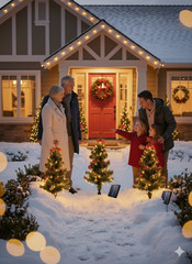 Solar-Powered Christmas Tree Lights – Outdoor LED Decor