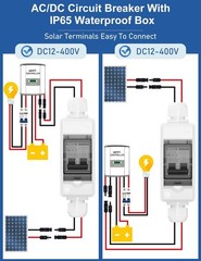 Interruptor de desconexión para paneles solares, disyuntor CC no polarizado, 30