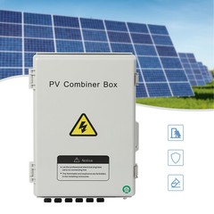 6-String Solar PV Combiner Box New 15A Circuit Breaker For Solar Panel System