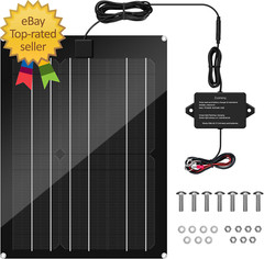 Solar Battery Charger Maintainer 15W Solar Panel Kit for Dump Trailer Built-In