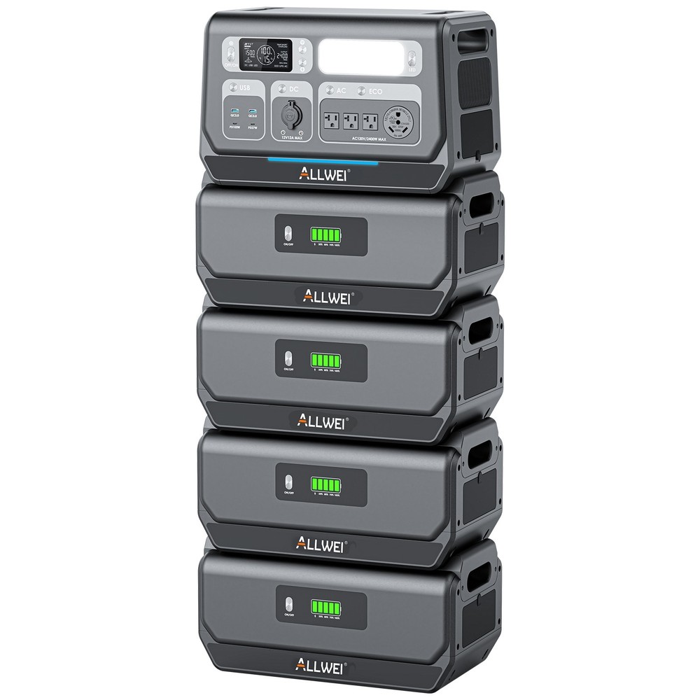 Power Station Generator PPS2400W+4* B200 PRO for Home Battery Backup up to 10kW