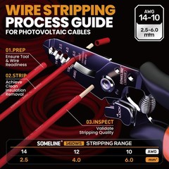 SOMELINE Solar Connector Crimping Tool Kit, 14-10 AWG Crimper for Solar Panel