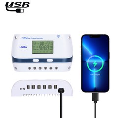 12V/24V 100A Solar Panel Battery Lithium Charging Mode Controller Regulator Auto